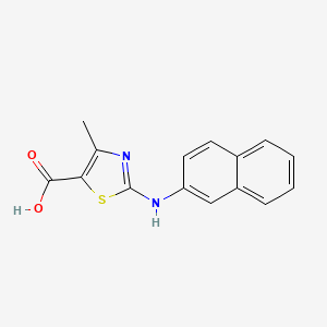 molecular formula C15H12N2O2S B7935021 4-Methyl-2-(naphthalen-2-ylamino)-1,3-thiazole-5-carboxylic acid 