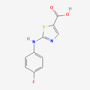 molecular formula C10H7FN2O2S B7935032 2-[(4-Fluorophenyl)amino]-1,3-thiazole-5-carboxylic acid 
