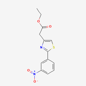 molecular formula C13H12N2O4S B7935036 Ethyl 2-(2-(3-nitrophenyl)thiazol-4-yl)acetate 