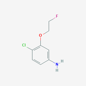 molecular formula C8H9ClFNO B7935056 4-Chloro-3-(2-fluoroethoxy)aniline 