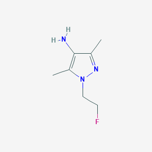 molecular formula C7H12FN3 B7935067 1-(2-fluoroethyl)-3,5-dimethyl-1H-pyrazol-4-amine 