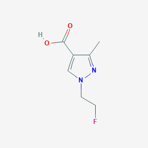 molecular formula C7H9FN2O2 B7935088 1-(2-fluoroethyl)-3-methyl-1H-pyrazole-4-carboxylic acid 