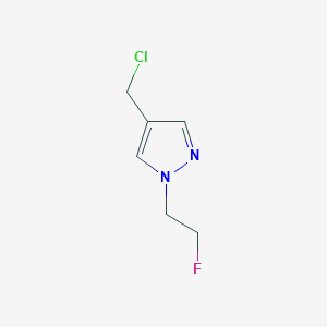 molecular formula C6H8ClFN2 B7935094 4-(chloromethyl)-1-(2-fluoroethyl)-1H-pyrazole 
