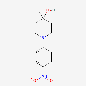 molecular formula C12H16N2O3 B7935104 4-Methyl-1-(4-nitrophenyl)piperidin-4-ol 