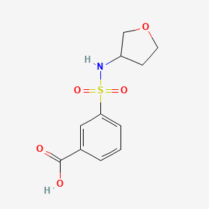 molecular formula C11H13NO5S B7935122 3-(N-(tetrahydrofuran-3-yl)sulfamoyl)benzoic acid 