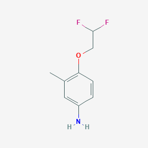 molecular formula C9H11F2NO B7935131 4-(2,2-Difluoroethoxy)-3-methylaniline 