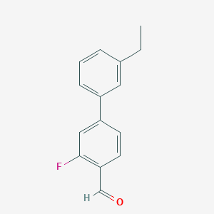molecular formula C15H13FO B7935133 4-(3-Ethylphenyl)-2-fluorobenzaldehyde 
