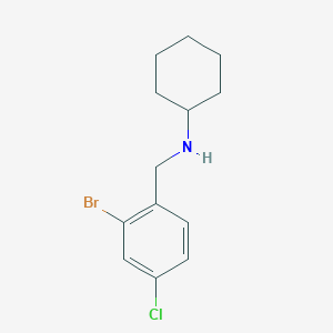 N-[(2-Bromo-4-chlorophenyl)methyl]cyclohexanamine