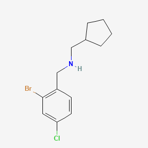 molecular formula C13H17BrClN B7935152 [(2-Bromo-4-chlorophenyl)methyl](cyclopentylmethyl)amine 