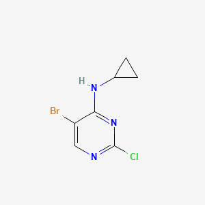 molecular formula C7H7BrClN3 B7935164 5-bromo-2-chloro-N-cyclopropylpyrimidin-4-amine 