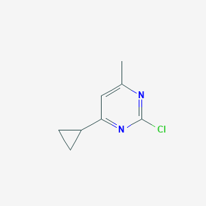molecular formula C8H9ClN2 B7935167 2-Chloro-4-cyclopropyl-6-methylpyrimidine 