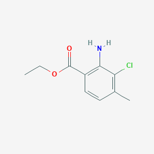 molecular formula C10H12ClNO2 B7935171 Ethyl 2-amino-3-chloro-4-methylbenzoate 