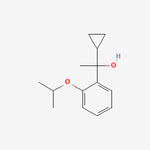 molecular formula C14H20O2 B7935238 1-(2-iso-Propoxyphenyl)-1-cyclopropyl ethanol 