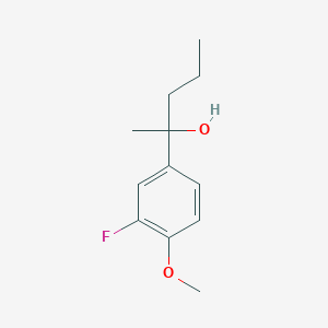 molecular formula C12H17FO2 B7935255 2-(3-Fluoro-4-methoxyphenyl)-2-pentanol 