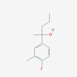molecular formula C12H17FO B7935259 2-(4-Fluoro-3-methylphenyl)-2-pentanol 