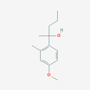 molecular formula C13H20O2 B7935266 2-(4-Methoxy-2-methylphenyl)-2-pentanol 