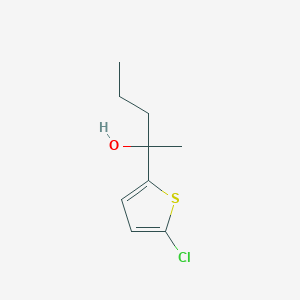 molecular formula C9H13ClOS B7935267 2-(5-Chloro-2-thienyl)-2-pentanol 
