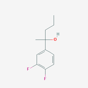 molecular formula C11H14F2O B7935270 2-(3,4-Difluorophenyl)-2-pentanol 