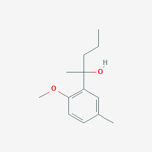 molecular formula C13H20O2 B7935293 2-(2-Methoxy-5-methylphenyl)-2-pentanol 