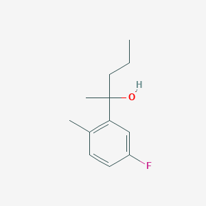 molecular formula C12H17FO B7935321 2-(3-Fluoro-6-methylphenyl)-2-pentanol 
