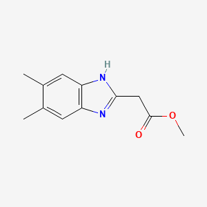 molecular formula C12H14N2O2 B7935334 methyl 2-(5,6-dimethyl-1H-benzimidazol-2-yl)acetate 