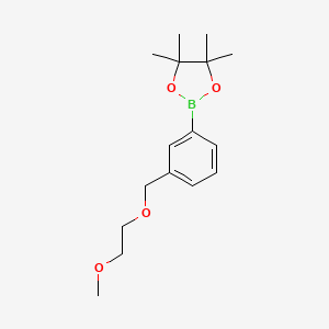 molecular formula C16H25BO4 B7935387 2-{3-[(2-Methoxyethoxy)methyl]phenyl}-4,4,5,5-tetramethyl-1,3,2-dioxaborolane 
