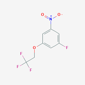 molecular formula C8H5F4NO3 B7935416 3-Fluoro-5-(2,2,2-trifluoroethoxy)nitrobenzene 