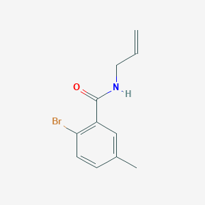 molecular formula C11H12BrNO B7935435 2-Bromo-5-methyl-N-(prop-2-en-1-yl)benzamide 