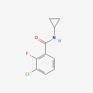 molecular formula C10H9ClFNO B7935437 3-chloro-N-cyclopropyl-2-fluorobenzamide 