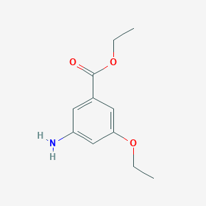 molecular formula C11H15NO3 B7935519 Ethyl 3-amino-5-ethoxybenzoate 
