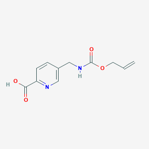 molecular formula C11H12N2O4 B7935525 5-((((Allyloxy)carbonyl)amino)methyl)picolinic acid 