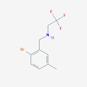molecular formula C10H11BrF3N B7935545 [(2-Bromo-5-methylphenyl)methyl](2,2,2-trifluoroethyl)amine 