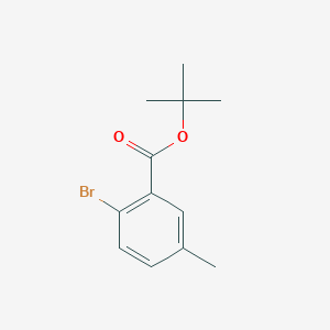 molecular formula C12H15BrO2 B7935552 tert-Butyl 2-bromo-5-methylbenzoate 