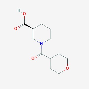 molecular formula C12H19NO4 B7935579 (3S)-1-(oxane-4-carbonyl)piperidine-3-carboxylic acid 