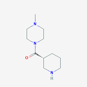 molecular formula C11H21N3O B7935590 1-Methyl-4-[(3R)-piperidine-3-carbonyl]piperazine 