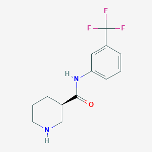 molecular formula C13H15F3N2O B7935593 (R)-N-(3-(trifluoromethyl)phenyl)piperidine-3-carboxamide 