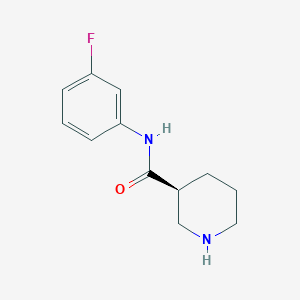 molecular formula C12H15FN2O B7935599 (S)-N-(3-fluorophenyl)piperidine-3-carboxamide 
