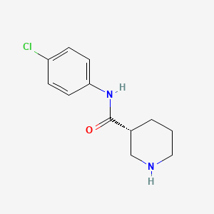 molecular formula C12H15ClN2O B7935611 (R)-N-(4-chlorophenyl)piperidine-3-carboxamide 