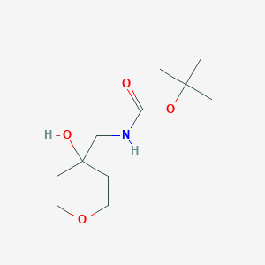 molecular formula C11H21NO4 B7935667 Tert-butyl n-[(4-hydroxyoxan-4-yl)methyl]carbamate 