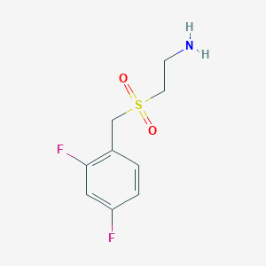 molecular formula C9H11F2NO2S B7935700 2-[(2,4-Difluorophenyl)methanesulfonyl]ethan-1-amine 