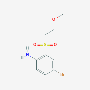 molecular formula C9H12BrNO3S B7935710 4-Bromo-2-(2-methoxyethanesulfonyl)aniline 