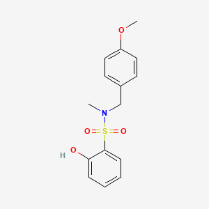 molecular formula C15H17NO4S B7935715 2-hydroxy-N-[(4-methoxyphenyl)methyl]-N-methylbenzene-1-sulfonamide 