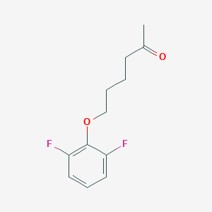 molecular formula C12H14F2O2 B7935722 6-(2,6-Difluorophenoxy)hexan-2-one 