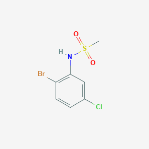molecular formula C7H7BrClNO2S B7935762 N-(2-Bromo-5-chlorophenyl)methanesulfonamide 