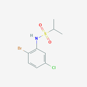 molecular formula C9H11BrClNO2S B7935778 N-(2-Bromo-5-chlorophenyl)propane-2-sulfonamide 