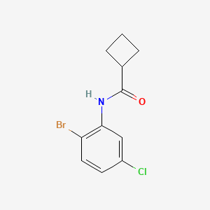 molecular formula C11H11BrClNO B7935787 N-(2-Bromo-5-chlorophenyl)cyclobutanecarboxamide 