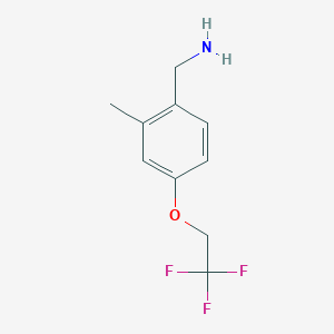 molecular formula C10H12F3NO B7935799 [2-Methyl-4-(2,2,2-trifluoroethoxy)phenyl]methanamine 