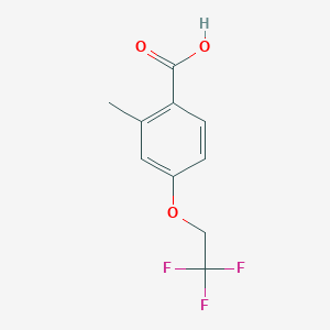 molecular formula C10H9F3O3 B7935816 2-Methyl-4-(2,2,2-trifluoroethoxy)benzoic acid 