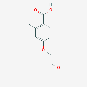 molecular formula C11H14O4 B7935825 4-(2-Methoxyethoxy)-2-methylbenzoic acid 