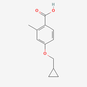molecular formula C12H14O3 B7935831 4-(Cyclopropylmethoxy)-2-methylbenzoic acid 